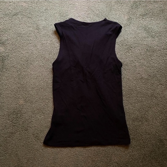 New H&M Black Stretchy Crossover Tank Top Size 6 Fits XS Small - Picture 3 of 3